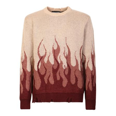 Vision OF Super, Round-neck Knitwear Rood, Heren, Maat:S,Polyamide