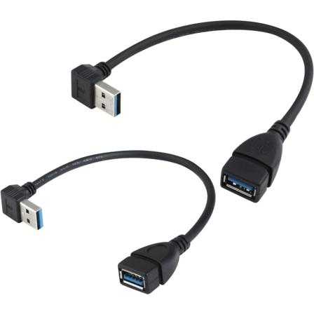 USB 3.0 -jatkokaapeli - ylös- ja alaspäin kulma - uros naaras - 2 paria