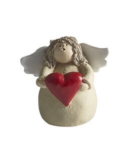 Koriste-enkeli Sydän 1/pak Punainen