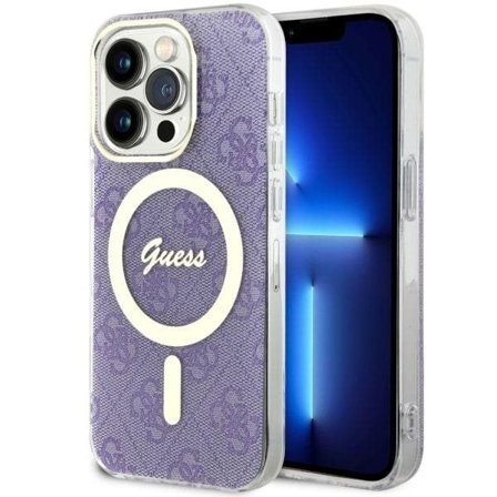 Guess GUHMP14LH4STU iPhone 14 Pro 6,1" lila/lila hårdplastfodral 4G MagSafe