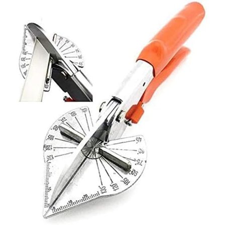 Presisjons gjæringssaks for vinkelskjæring, justerbar fra 45 til 135 grader høypresisjons graveringsskala multifunksjonell kanalsaks for myke 