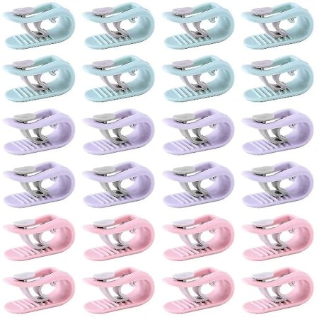 Peittopidikkeet, 24 kpl Liukumattomat peittopidikkeet Huopapidike Peittopidikkeet Ilman neulaa Turvallinen peiton pidike Lakanat Verho