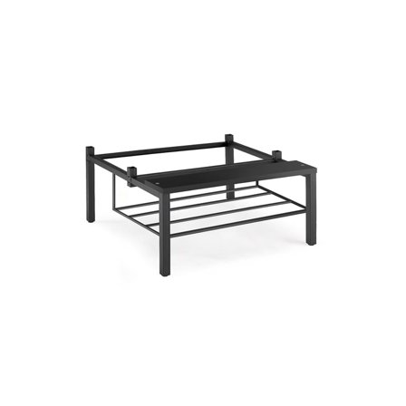 Lavice k šatní skříňce, rošt na obuv, 600 mm, černá