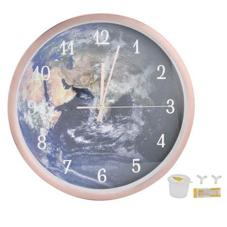 Veggmontert Mute Clock Innovativ LED-lysende klokke med lys stemmestyring Rose Gold