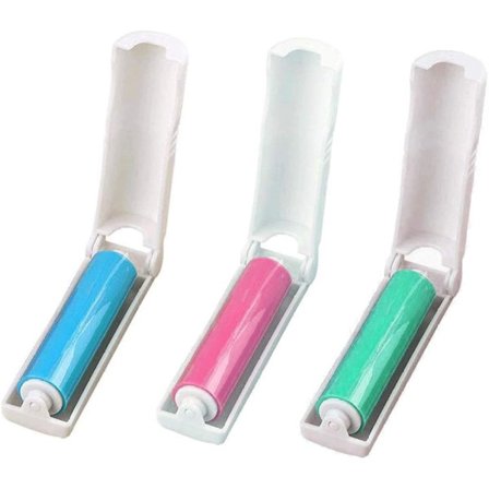 3-pack klibbiga sammetsrullar med lim, bärbara