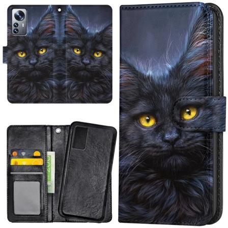 Xiaomi 12 - Lommebok Deksel Svart Katt