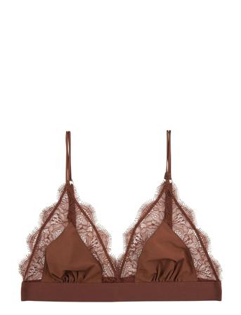 Love Lace Lingerie Bras & Tops Soft Bras Triangle Bras Brun Love Stories
