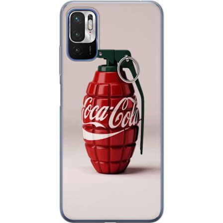 Kompatibelt Mobildeksel til Xiaomi Xiaomi Redmi Note 10 5G Kunstnerisk illustrasjon av Coca Cola granateple i rødt og grønt, pop art inspirert motiv