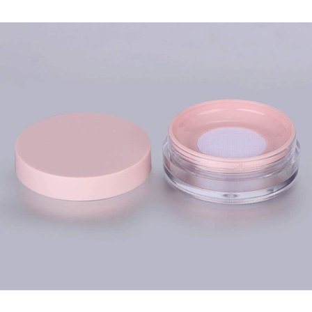 DIY Kosmetisk Puderlåda Svamp Puderpuff Nätsikt Puderlåda (rosa)