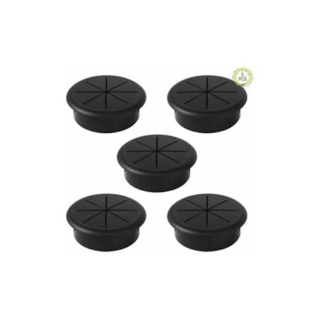 5-pack skrivbordshål i plast, infällda skrivbordshål, svarta skrivbordshål, skrivbordshål i plast, skrivbordshål, skrivbordshål