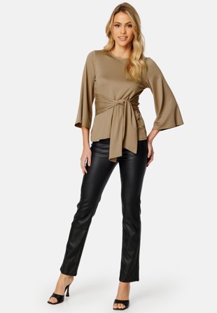 Happy Holly Petra tie top Light nougat Klær