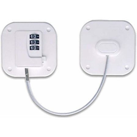 Kombinationslås til køleskab, børnesikringsløsning med holdbart design, alsidig brug til skabe & skuffer, selvklæbende montering