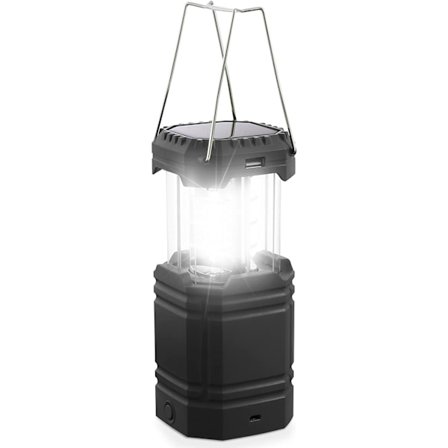 Bærbar solcelle camping lys, ultra lys stærk bærbar LED lommelygte