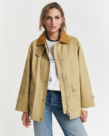 GANT Damen Spring Decker Jacke (XL) Braun Beige