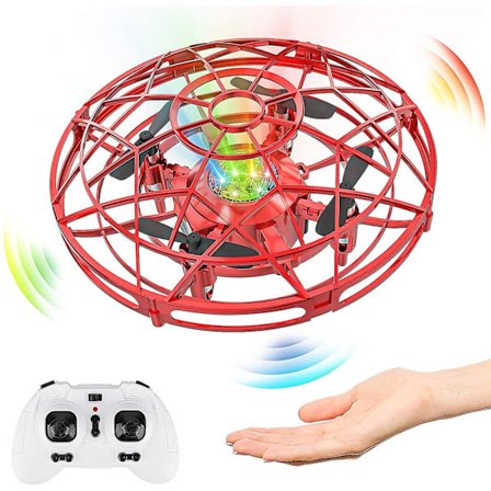 Mini Ufo Drone Barn Pojkar Flygande Flygplan Leksak Red