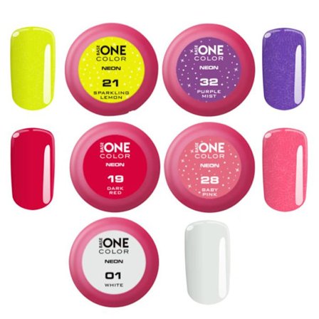 5-pack Base one - Neon - Sett 5g UV gel