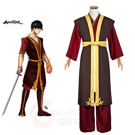 Halloween Cos Stage Costume, Avatar The Last Airbender, Prince Zuko Cosplay Costume Complete Set