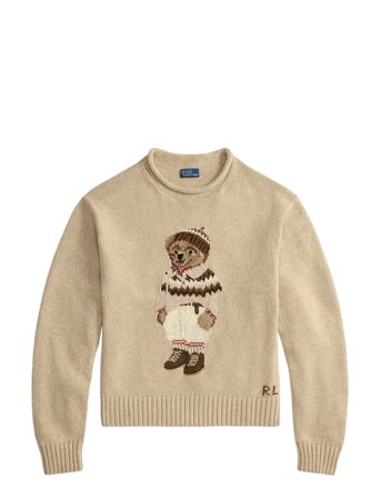 Polo Bear Rollneck Sweater Beige Polo Ralph Lauren