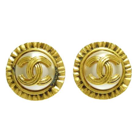 Chanel Vintage Pre-owned Metall rhngen gul, Dam Vintage Smycken, Dam, Storlek: ONE SIZE