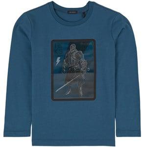 Kids - IKKS Blue Long Sleeved Branded Graphic T-shirt 12 Years - Tops - 12 years - Blue