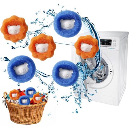Vaskemaskine Hår Fjerner Bold, Pelsdyrs Hår Fjerner, 10PCS Genanvendelig Vaskemaskine Hår Fanger, Hår Fjerner Vask Bold, Fjerner Pelsdyrs Hår til Tøj
