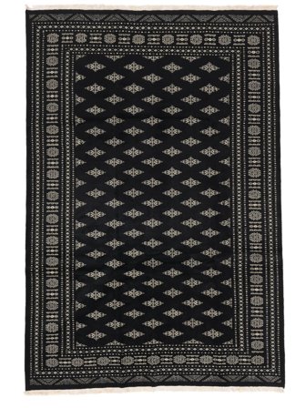 203X302 Dywan Pakistański Bucharski 2Ply Orientalny Czarny/Ciemny Żółty (Wełna, Pakistan ) Carpetvista