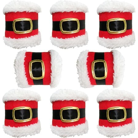 8 stk. Julemandens bælter servietringe