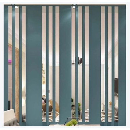 20 stycken väggdekaler med spegel - Silver 5 * 50 cm, Modern 3D Dekor