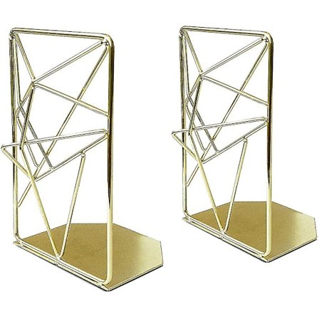 Bogstøtter, Rosaguld Flydende Metal Bogstøtter Dekorative Par, Stereoskopiske