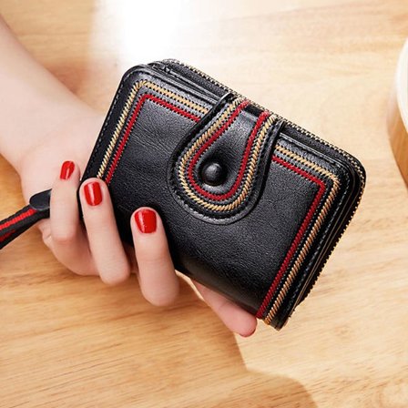 Plånbok för kvinnor SVART - spot försäljning