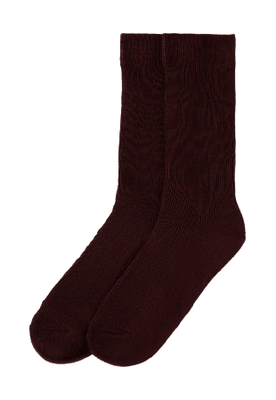 Å WOMAN Tunna ribbade strumpor Sockor Röd 36/38