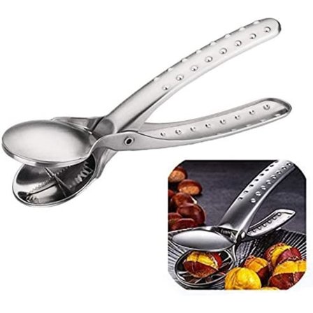 2 in 1 ruostumattomasta teräksestä valmistettu kastanjanavaaja kastanjanpihdit