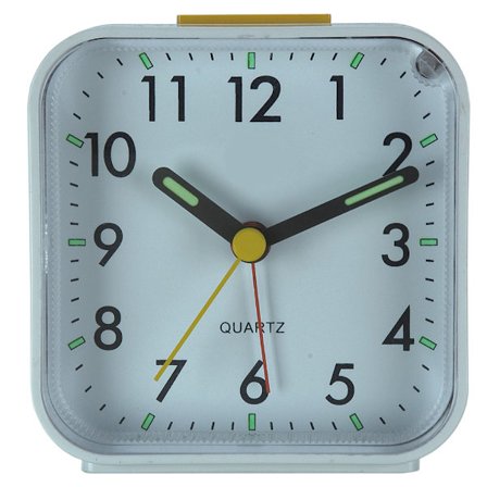 Liten Batteridrevet Analog Vekkerklokke Stille Ikke-Tikkende