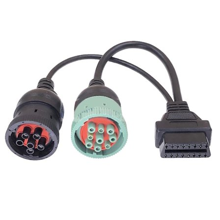 OBD2 Lastebil Diagnoseverktøy 16 Pin Kabel J1708 J1939 Kobling OBD til 6Pin 9Pin