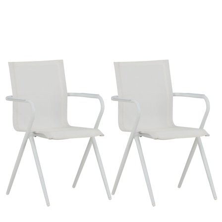 Venture Home Alina 1552-400 Karmstol 2-pack Vit, Utemöbler