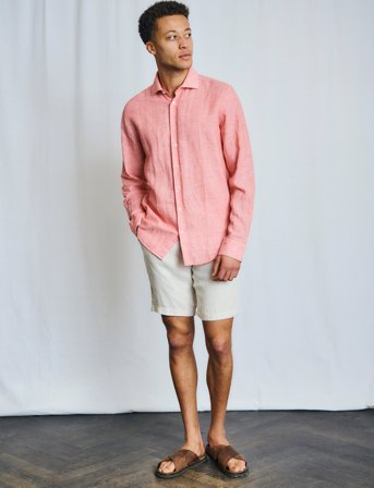 Bruun & Stengade Bs Renato Regular Fit Shorts - Cream - 30