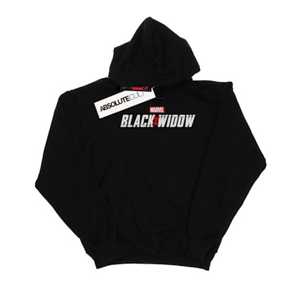 Marvel Boys Black Widow Filmlogotyp Hoodie 3-4 År Svart