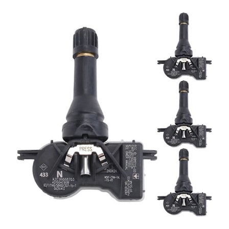4 stk. TPMS Dekktrykksensor 407004CB0B for Nissan Qashqai J10 J11 X-Trail NV200 Leaf Juke Note fo
