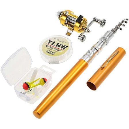 Pen Fiskestang Hjul Combo Sæt Teleskopisk Lomme Fiskestang Stang + Hjul Aluminium Legering Fiskeline Bløde Lokkemad