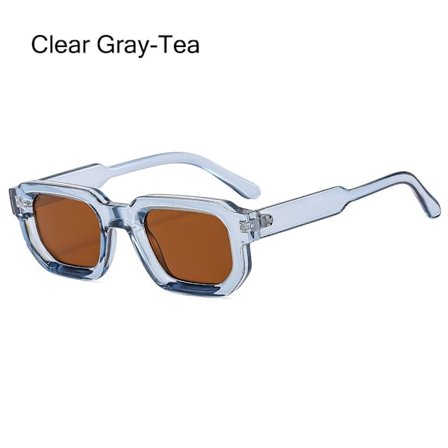 Square Frame Solbriller Shades CLEAR GRAY-TEA CLEAR GRAY-TEA