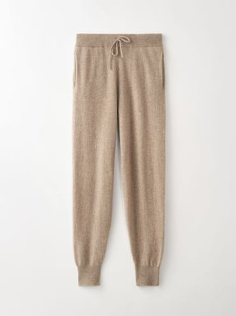 Soft Goat - Joggers - Kashmirbyxor dam - S - Toast