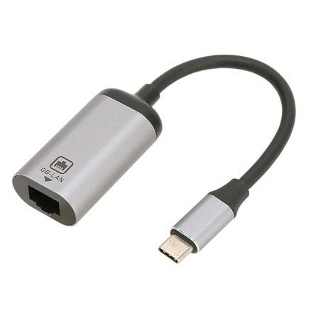 USB C till RJ45-adapter 1000 Mbps höghastighets Plug and Play metallskal LAN till USB C-adapter för bärbar dator surfplatta telefon