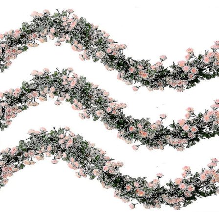 3 stk. 69 hoveder 5,7 fod kunstig rose vin silke falske blomster guirlande plante floral efeu dekorationer til hjem bryllup arrangement par