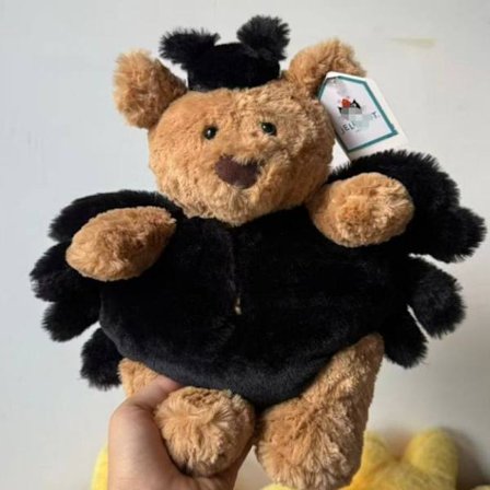 Jellycat Bartholomew kosedyr, myk og komfortabel, perfekt for barn, Valentinsdagsgaver, samleobjekter, Halloween-edderkoppbjørn.