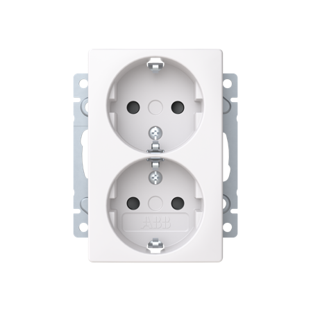 ABB Saga 302EUC-916 Vägguttagsinsats 2-vägs, utan ram, Strömbrytare & vägguttag