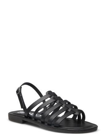 Bianikita Gladiator Sandal Smooth Leather Black Bianco