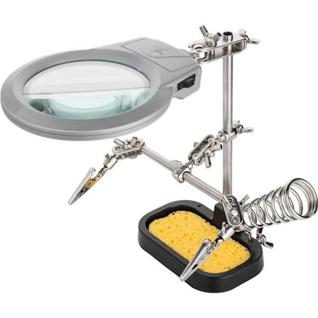 Lödhjälpmedel med förstoringsglas - tredje hand