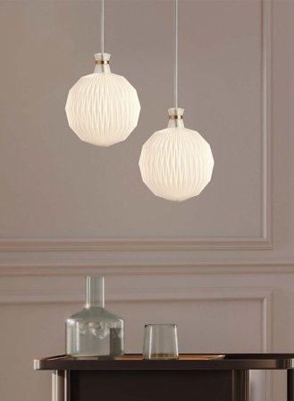 Legacy 101 mini taklampe - messing/hvit