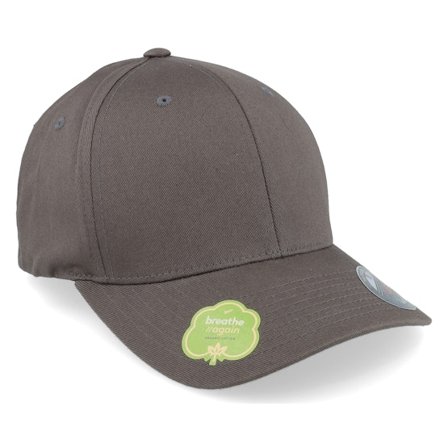 Flexfit - Organic Cotton Dark Grey Flexfit Flexfit Grey Cap - @ Hatstore