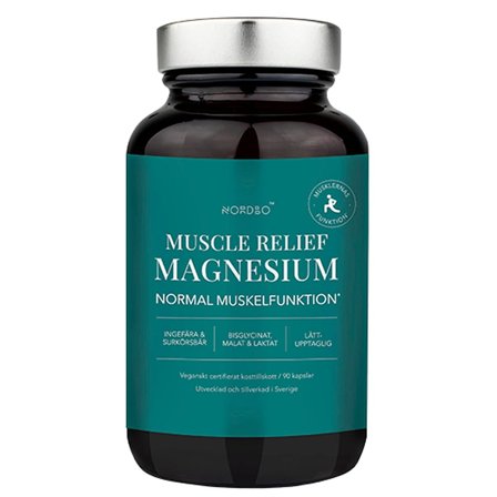 Nordbo Muscle Relief Magnesium 90 kaps., Helse & Madvarer, Mineraler, Magnesium